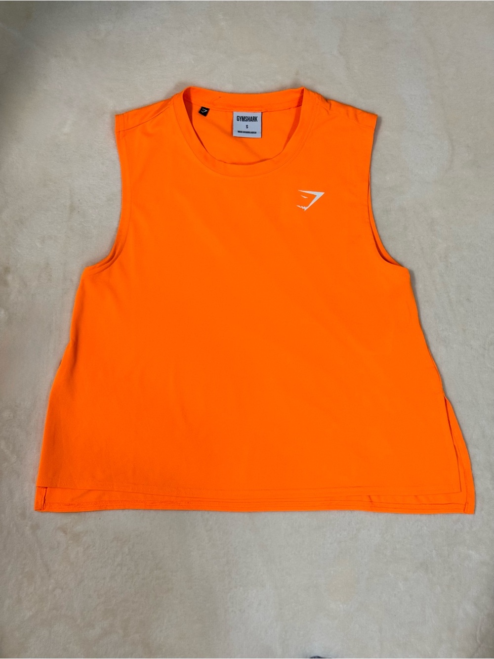 Gymshark Neon Orange Training Tank Top – Size Small